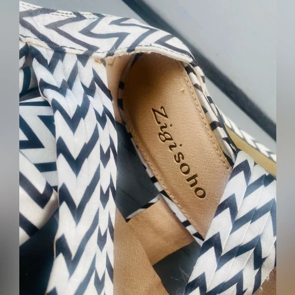 Zigi Soho Women's Black and White Sandals S/7 - Picture 7 of 16